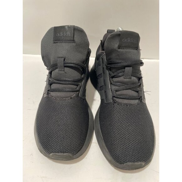 ADIDAS MENS RACER TR23 ALL BLACK RUNNING LOW TOP LACE UP SHOES SIZE 7 WOMENS 8.5 - Picture 2 of 7